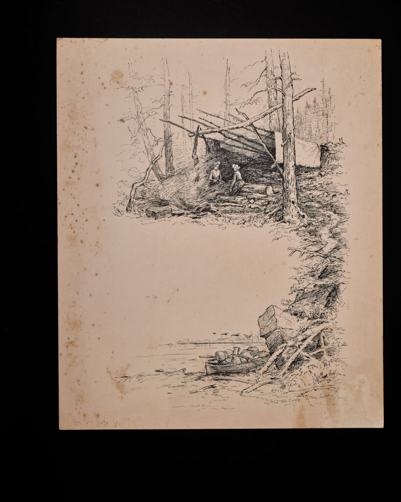 Susie M. Barstow, "The Old Camp by the Lakes," ca. 1870. Photo by Dennis DeHart, permission courtesy Ken Barstow