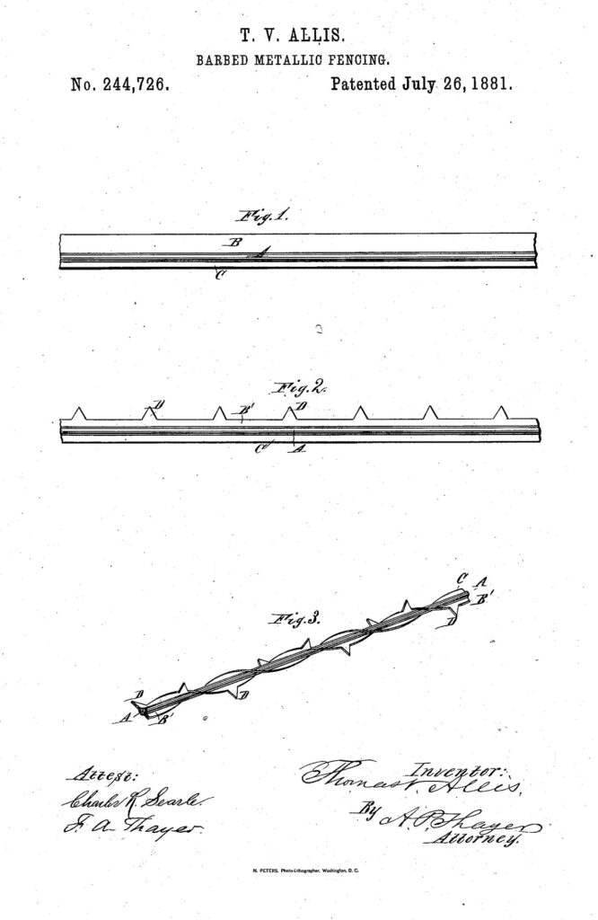 The original patent for the Buckthorn fence