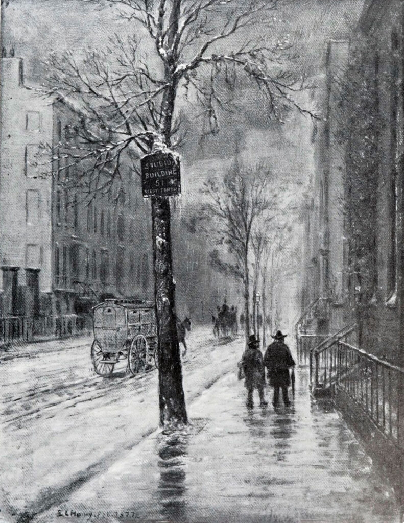 The Old Sign on Tenth Street by Edward Lamson Henry, 1877. Collection, National Academy of Design, New York, Gift of the Artist, on election to membership