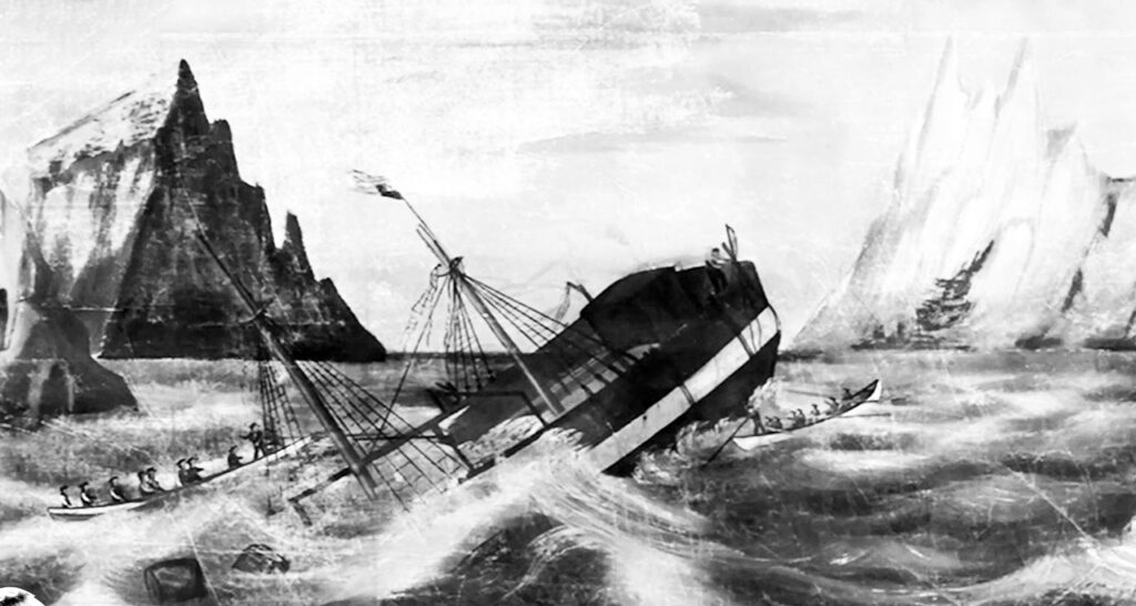 Detail from "The Grand Panorama of a Whaling Voyage ‘Round the World" by Benjamin Russell and Caleb Purrington, 1848. Courtesy the New Bedford Whaling Museum. View the entire thing: https://www.arcgis.com/apps/MapSeries/index.html?appid=19513a5d13964a48aa9d00973c8a9674#