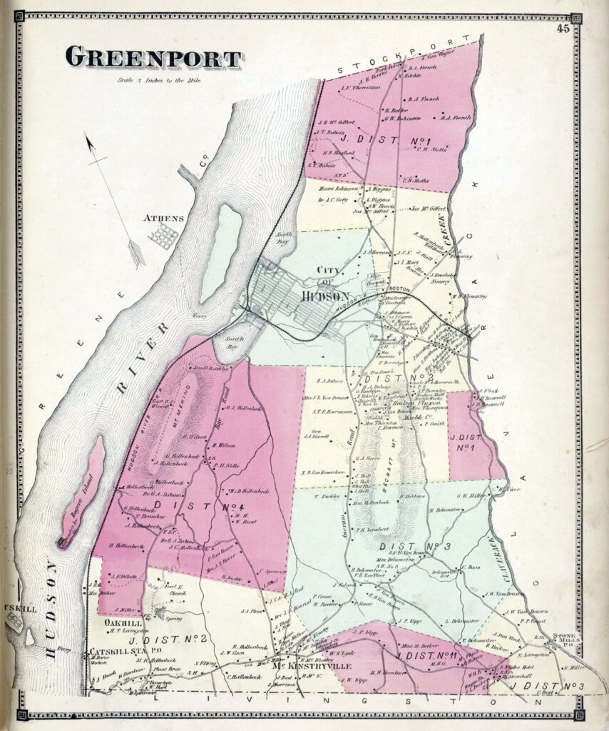 1873 Map showing "Greenport [Township]," courtesy Lionel Pincus and Princess Firyal Map Division, NY Public Library.
