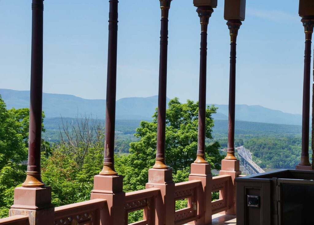 View from the Olana piazza, May 2012. Photo by Annik LaFarge, author of Composing Olana
