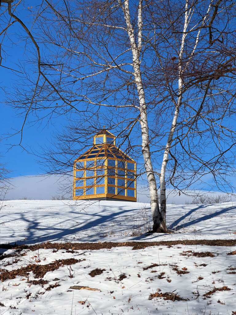 The Summer House in winter, January 2026. Photo by Annik LaFarge, author of Composing Olana